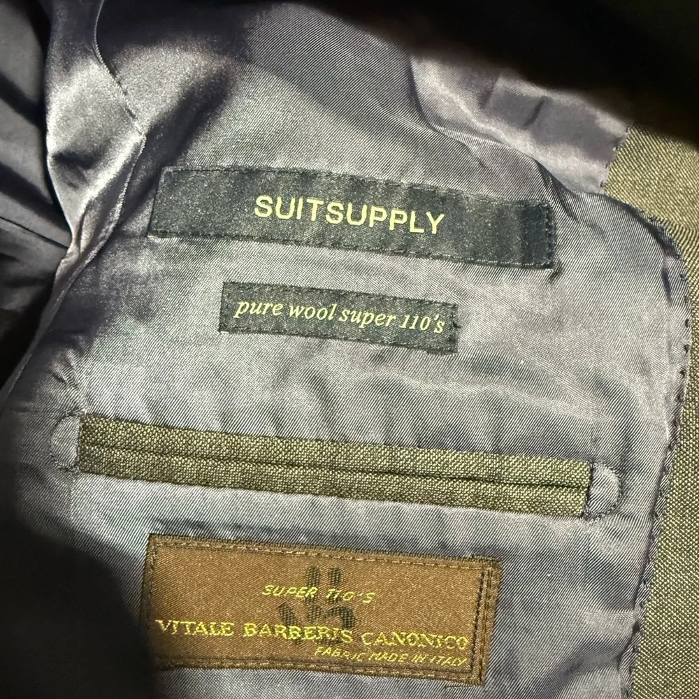 Men's Gray Suitsupply 110’s Wool Blazer, Size 42L